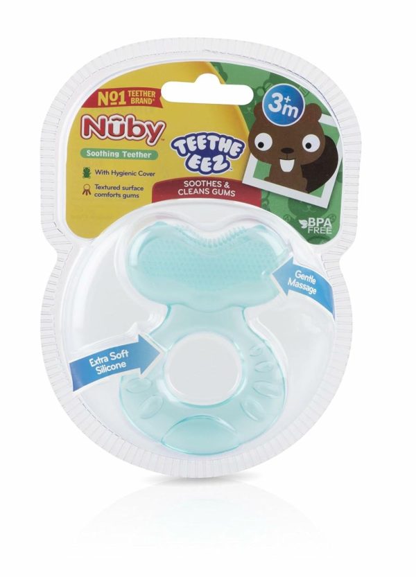 Chupetas |   Chupeta de Silicone Teethe-Eez com Cerdas Inclui Estojo Higiênico Aqua Chupetas 1 pacote - D. Aqua