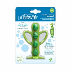 Chupetas |   Chupeta Peapod e Escova de Dentes de Treinamento – Macia e Segura para as Gengivas e os Primeiros Dentes do Bebê – Livre de BPA – 100% Silicone – A partir de 3 meses Chupetas Chupetas