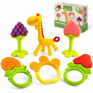 Chupetas |   Chupetas para Bebês de 0 a 6 Meses – Brinquedos de Dentição para Bebês Recém-Nascidos – Chupeta de Silicone Segura para Freezer – Brinquedos de Dentição Congelados para Bebês de 0 a 6 Meses – Pacote com 6 Chupetas para Bebês – Presente Perfeito para Bebês Chupetas Chupetas