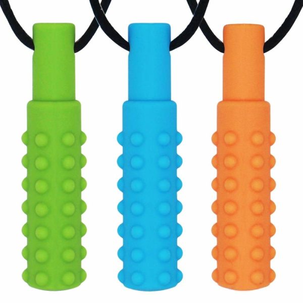 Chupetas |   Colar de Mastigar Sensorial Xtra Tough (Xt) (Pacote com 3) – Brinquedos Mordedores Sensoriais para Auxílio Oral Motor para Autismo, TDAH, Bebês em Amamentação ou Necessidades Especiais – Projetado para Mordedores Moderados e Agressivos Chupetas Chupetas