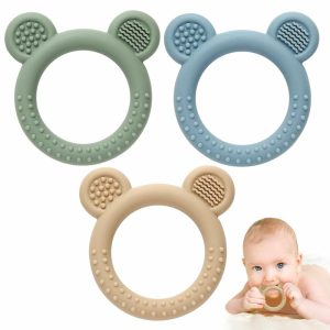 Chupetas |   Conjunto de 3 Brinquedos de Dentição para Bebês de 0 a 6 Meses – Sem BPA – Brinquedos para Bebês de 6 a 12 Meses – Alívio para Dentição – Fáceis de Segurar – Mordedores de Silicone – Brinquedos de Mastigar para Bebês – Essenciais para Bebês Chupetas Chupetas