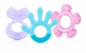 Chupetas |   Conjunto de 3 Chupetas Calmantes em 3 Etapas – Dentes da Frente, do Meio e de Trás – Rosa/Púrpura – 3 Meses+ Chupetas Azul/Rosa/Roxo