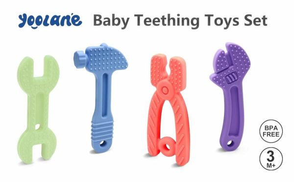 Chupetas |   Conjunto de 4 Mordedores para Bebês de 3 a 24 Meses – Brinquedos de Dentição em Silicone para Recém-Nascidos – Itens Essenciais para Bebês – Presente de Chá de Bebê para Meninos e Meninas – Livre de BPA, Congelável e Seguro para Lava-Louças Chupetas Chupetas