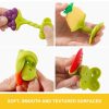 Chupetas |   Conjunto de 5 Brinquedos de Dentição para Bebês – Mordedores de Silicone Livre de BPA, Orgânicos e Seguros para o Freezer para Recém-Nascidos e Bebês – Macios e Texturizados – Presente para Chá de Bebê Chupetas Chupetas