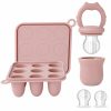 Chupetas |   Conjunto de Alimentador de Frutas de Silicone para Bebês e Bandeja de Congelamento de Comida para Bebês – Moldes de Picolé de Leite Materno para Alívio da Dentição do Bebê – Alimentador de Chupeta de Comida para Bebês – Autoalimentação para Bebês – 3 Tamanhos Extras de Saco de Comida. Chupetas Chupetas