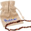 Chupetas |   Conjunto de Colar de Âmbar Báltico Cru/Polido (Cognac) – (32,8 cm) – Certificado como 100% Autêntico Chupetas Chupetas