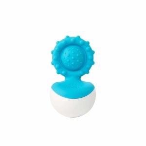 Chupetas |   Dimpl Wobbl – Azul – Brinquedo Sensorial e de Dentição para Bebês, Ideal para Viagens Chupetas Azul