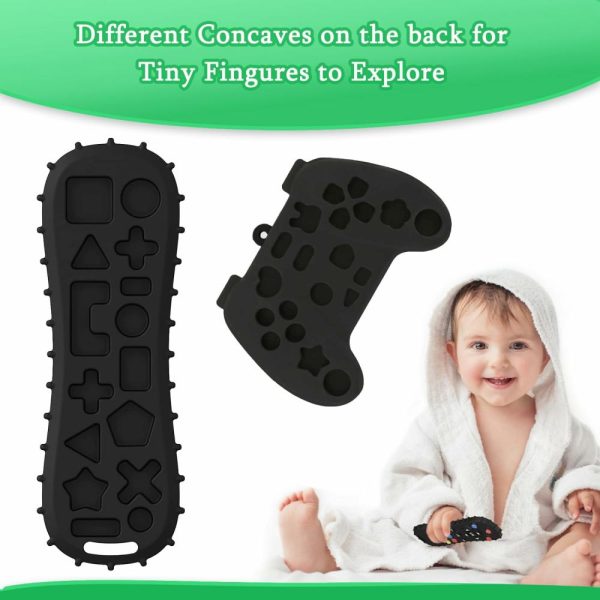 Chupetas |   【Livre de BPA, Certificado CPC】 Pacote com 2 Brinquedos de Silicone para Dentição de Controle Remoto e Controle de Jogo para Bebês de 3 a 12 Meses. Brinquedos de Mastigar em Silicone, Brinquedos de Dentição para Crianças, Meninos e Meninas. Presente para Bebês. Chupetas Chupetas