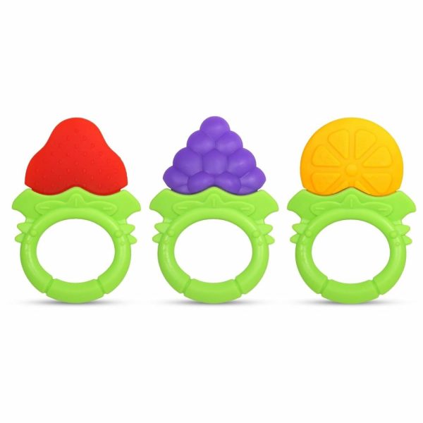 Chupetas |   Fruitique Massageador e Mordedor para Bebês – Pacote com 3 Peças – Mordedores em Forma de Frutas com Múltiplas Texturas para Aliviar Gengivas Sensíveis – Silicone Alimentício Livre de BPA e Não Tóxico – Fácil de Segurar e Usar com as Mãos Livres – Para Bebês a Partir de 3 Meses Chupetas Chupetas