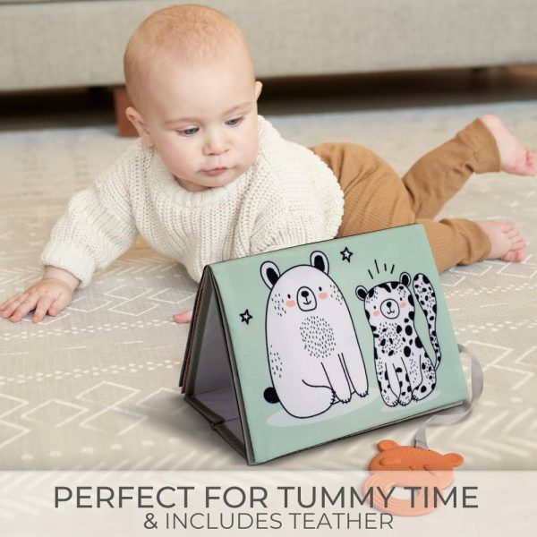 Chupetas |   Livro de Tummy Time Macio com Grande Espelho Seguro para Bebês – Brinquedo Montessori Divertido em Alto Contraste com Espelho, Preenchimento Crocante e Chupeta de Silicone – O Brinquedo Perfeito para o Desenvolvimento Seguro de Recém-Nascidos/Infantes. Chupetas Chupetas