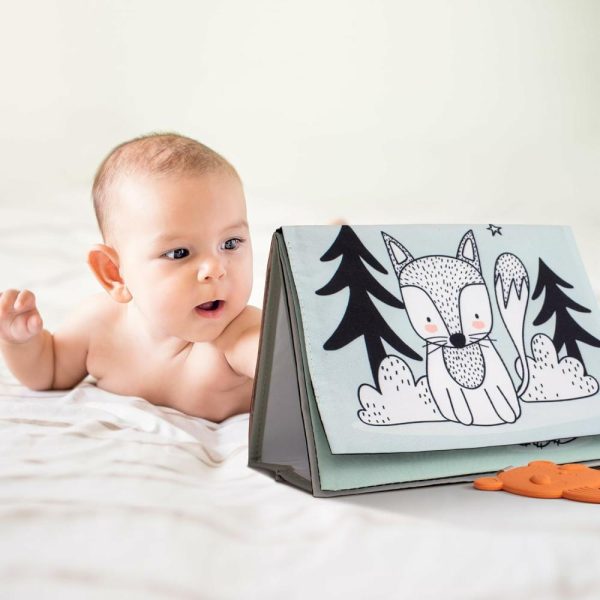 Chupetas |   Livro de Tummy Time Macio com Grande Espelho Seguro para Bebês – Brinquedo Montessori Divertido em Alto Contraste com Espelho, Preenchimento Crocante e Chupeta de Silicone – O Brinquedo Perfeito para o Desenvolvimento Seguro de Recém-Nascidos/Infantes. Chupetas Chupetas