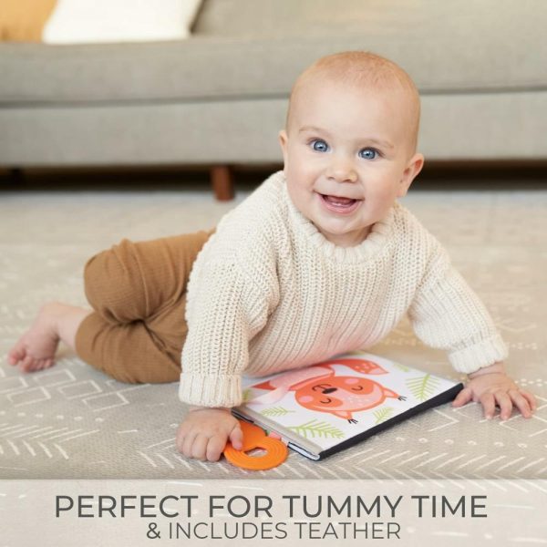 Chupetas |   Livro de Tummy Time Macio com Grande Espelho Seguro para Bebês – Brinquedo Sensorial de Alto Contraste Montessori para Recém-Nascidos/Infantes de 0-3 e 3-6 Meses Chupetas Chupetas