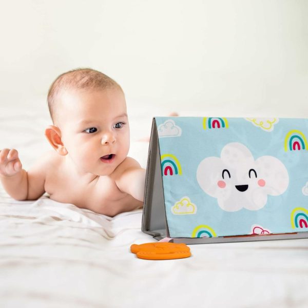 Chupetas |   Livro de Tummy Time Macio com Grande Espelho Seguro para Bebês – Brinquedo Sensorial de Alto Contraste Montessori para Recém-Nascidos/Infantes de 0-3 e 3-6 Meses Chupetas Chupetas