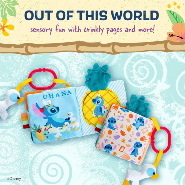 Chupetas |   Livro Macio Baby Lilo & Stitch: Livro Macio Stitch On-The-Go Azul Médio Chupetas Chupetas