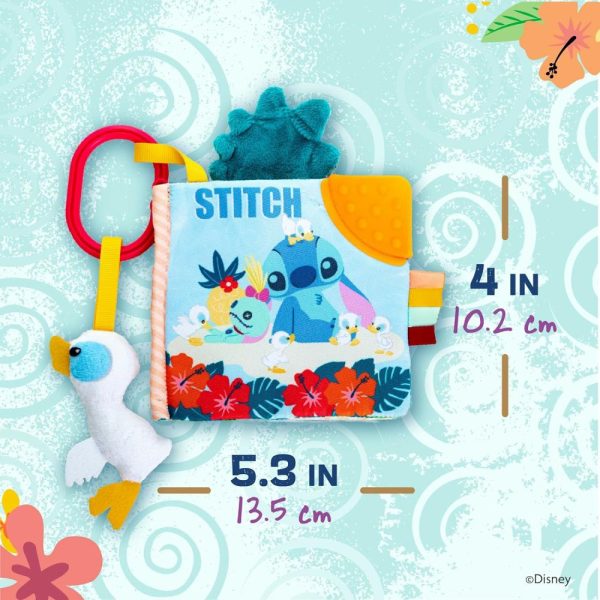 Chupetas |   Livro Macio Baby Lilo & Stitch: Livro Macio Stitch On-The-Go Azul Médio Chupetas Chupetas