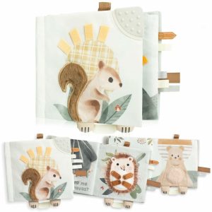 Chupetas |   Livro Macio para Bebês com Páginas Tácteis – Lindo Livro Sensorial para Bebês de 0 a 6 Meses com Animais Texturizados, Espelho e Papel Crocante – O Brinquedo Perfeito para Chás de Bebê ou como Presente para Recém-Nascidos/Infantes Chupetas Chupetas