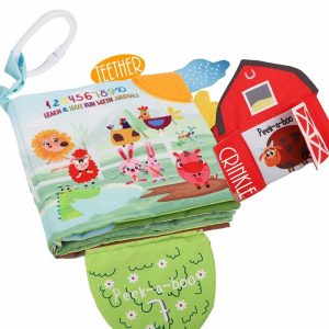 Chupetas |   Livros de Tecido Macio para Bebês 0-6 Meses – Brinquedos para Bebês de 6 a 12 Meses – Livros Tácteis para Bebês, Lactentes e Crianças de 1 Ano – Presentes para Chá de Bebê Menino e Menina – Idades de 1 a 3 Anos – Educação Precoce – Brinquedo de Fazenda – Mordedor. Chupetas Chupetas