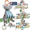 Chupetas |   Livros para Bebês de 0 a 6 Meses, Brinquedos para Bebês – Livros de Tecido Macio com Elefante para Tocar e Sentir, Brinquedos para Bebês de 3 a 6 Meses, 6 a 12 Meses e 1 a 3 Anos – Presentes para Bebês Meninos e Meninas, Brinquedos de Pelúcia de Coelho para Alívio de Dentição. Chupetas Capa cinza e Páginas: azul e verde - multicolorido