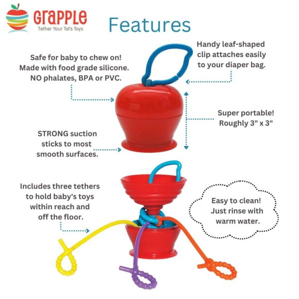 Chupetas |   O Suporte de Brinquedos com Ventosa para Bebês é ideal para brinquedos de cadeira alta, carrinho e mordedores para bebês de 6 a 12 meses. Um dos itens indispensáveis para o seu bebê! Chupetas Chupetas