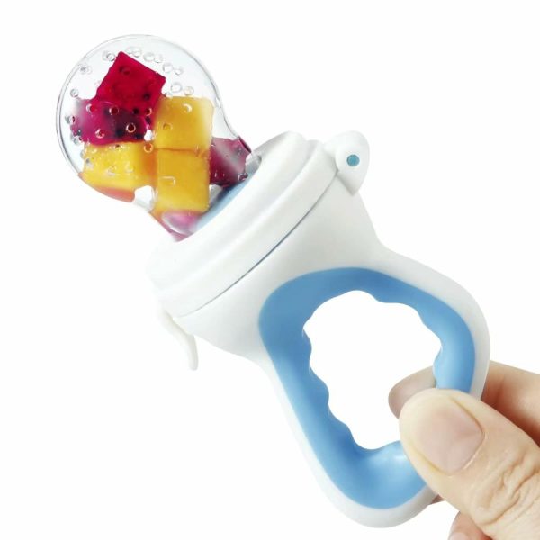 Chupetas |   Pacote com 3 Alimentadores de Frutas Frescas para Bebês com 3 Tamanhos Diferentes de Bolsa de Silicone e 1 Clip para Chupeta – Brinquedo de Treinamento e Mordedor Massageador Chupetas Chupetas