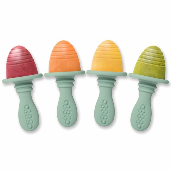 Chupetas |   Silicone Petite Pops – Moldes de Picolé para Bebês – Livre de BPA – Lavável na Máquina de Lavar Louça – A Partir de 4 Meses (Picolés de Mordedor Verde Sálvia) Chupetas Chupetas