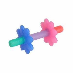 Chupetas |   Teether Tubo Teensy; Tubo de Dentição Texturizado e Oco para Bebês que Alcança os Dentes Frontais e os Molares Traseiros Feito de Silicone Macio (Arco-Íris Rosa) Chupetas Arco-íris Rosa