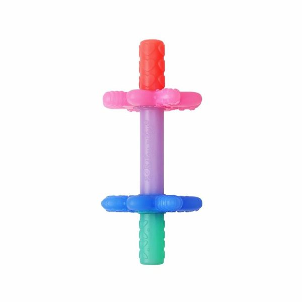 Chupetas |   Teether Tubo Teensy; Tubo de Dentição Texturizado e Oco para Bebês que Alcança os Dentes Frontais e os Molares Traseiros Feito de Silicone Macio (Arco-Íris Rosa) Chupetas Arco-íris Rosa