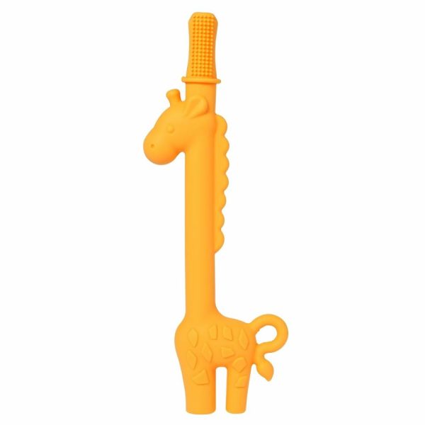 Chupetas |   Tubo Mordedor Giraffe Hollow – Brinquedos de Dentição para Bebês de 0 a 6 Meses – Mordedores de Silicone para Bebês de 6 a 12 Meses – Brinquedos Sensoriais para Bebês – Brinquedos de Mastigar para Bebês Chupetas Amarelo