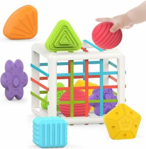 Cubos de Atividades |   Brinquedos Montessori para Bebês de 1 Ano – Conjunto de 6 Peças Multissensoriais para Desenvolvimento Infantil – Brinquedos de Aprendizagem para Crianças – Presentes de Aniversário – Brinquedos para Bebês de 12 Meses Cubos de Atividades Cubos de Atividades