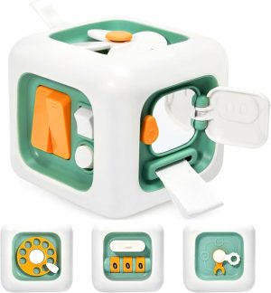 Cubos de Atividades |   Brinquedos Montessori para Bebês de 1 Ano, Cubos de Atividades Sensoriais para Bebês de 1 a 3 Anos, Brinquedo Educativo para Bebês a Partir de 12 Meses, Brinquedos de Viagem em Forma de Avião e Carro para Crianças de 1 a 2 Anos. Cubos de Atividades Cubos de Atividades