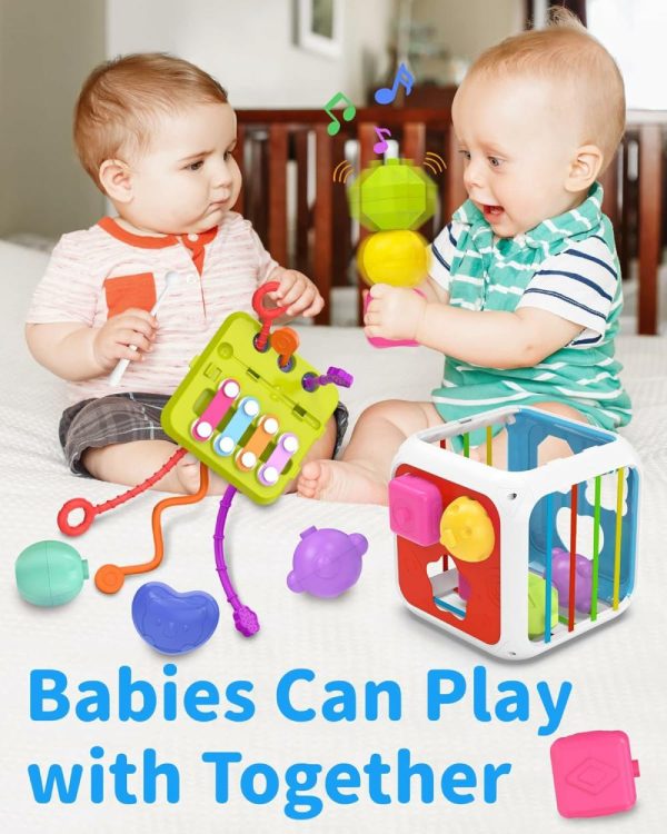 Cubos de Atividades |   Brinquedos Montessori para Meninas e Meninos de 1 Ano – Brinquedos de Classificação, Cubo de Atividades de Aprendizagem – Presentes de Aniversário para Meninos e Meninas de 1 Ano – Brinquedos para Bebês de 6 a 12 a 18 Meses – Brinquedos de Aprendizagem e Desenvolvimento 7 em 1 Cubos de Atividades Cubos de Atividades