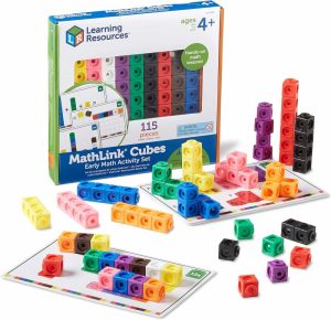 Cubos de Atividades |   Conjunto de Atividades de Matemática Inicial Mathlink Cubes – 115 Peças  Idades 4+  Atividades STEM para Jardim de Infância  Cubos Interligados  Cubos Conectáveis Cubos de Atividades Cubos de Atividades