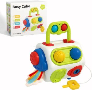 Cubos de Atividades |   Cubo Ativo para Bebês de 1 a 3 Anos – Atividades Sensoriais Montessori – Quadro Ativo – Presentes para Bebês de 6 a 18 Meses – Meninos e Meninas de 1 e 2 Anos – Brinquedos Educativos de Viagem: Avião e Carro. Cubos de Atividades Cubos de Atividades