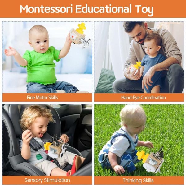 Cubos de Atividades |   Cubo Ativo para Crianças – Painel Sensorial de Atividades – Brinquedo de Viagem para Bebês de 1 a 3 Anos – Brinquedos Educativos – Brinquedos Montessori para Bebês de 18 a 24 Meses Cubos de Atividades Clássico