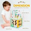 Cubos de Atividades |   Cubo de Atividades de Madeira Brinquedos Montessori para Bebês de 1 a 3 Anos – Brinquedos para Crianças de 12 Meses – Presente de Aniversário para Meninos e Meninas – Brinquedos Sensoriais Interativos de Aprendizado Cubos de Atividades Cubos de Atividades