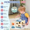 Cubos de Atividades |   Cubo de Atividades de Madeira Brinquedos Montessori para Bebês de 1 Ano 12 Meses + Brinquedos Educativos para Crianças de 1 a 3 Anos Meninos e Meninas Presente de Aniversário Sensorial Interativo Cubos de Atividades Cubos de Atividades