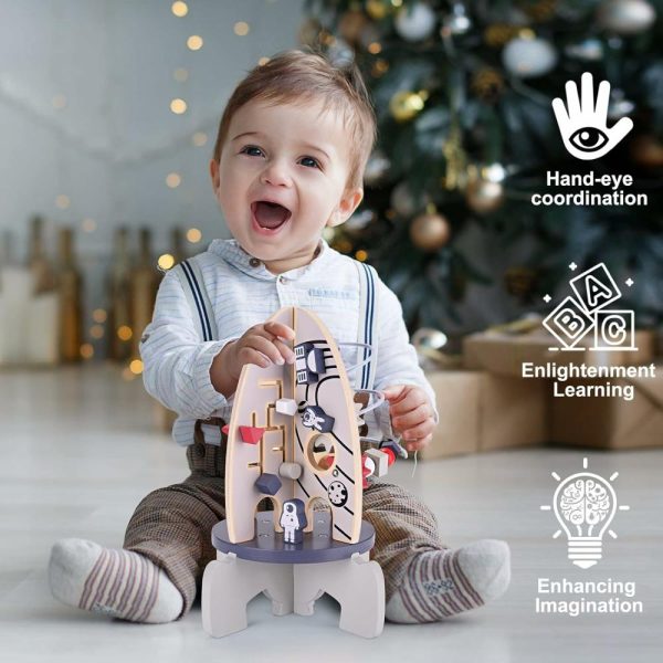 Cubos de Atividades |   Cubo de Atividades de Madeira para Bebês – Brinquedos Montessori para Meninos e Meninas de 1 Ano – Presentes de Aniversário Sensoriais e Educativos – Brinquedos de Atividades para Bebês de 6 a 18 Meses Cubos de Atividades Cubos de Atividades