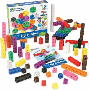 Cubos de Atividades |   Cubos Mathlink Big Builders – Conjunto com 200 Cubos para Idades a Partir de 5 Anos – Desenvolve Habilidades Matemáticas Iniciais – Brinquedos STEM – Jogos de Matemática para Crianças – Cubos Matemáticos para Crianças, Presentes de Natal Cubos de Atividades Cubos de Atividades