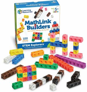 Cubos de Atividades |   Exploradores STEM – Construtores Mathlink – 100 Peças – Idade 5+ – Atividades STEM para Jardim de Infância – Conjunto de Atividades Matemáticas e Jogos para Crianças – Cubos de Ligação – Cubos Conectáveis Cubos de Atividades Cubos de Atividades