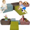 Escaladores Internos e Estruturas de Brincar |   6 Peças de Blocos de Escalada para Bebês – Conjunto de Brinquedos Macios para Crianças Pequenas – Atividades de Escalada e Engatinhar com Piscina de Bolinhas – Equipamento de Brincadeira Macio Colorido para Habilidades Motoras. Escaladores Internos e Estruturas de Brincar Escaladores Internos e Estruturas de Brincar