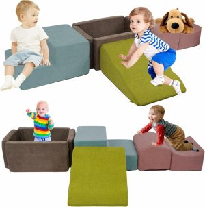 Escaladores Internos e Estruturas de Brincar |   6 Peças de Blocos de Escalada para Bebês – Conjunto de Brinquedos Macios para Crianças Pequenas – Atividades de Escalada e Engatinhar com Piscina de Bolinhas – Equipamento de Brincadeira Macio Colorido para Habilidades Motoras. Escaladores Internos e Estruturas de Brincar Escaladores Internos e Estruturas de Brincar