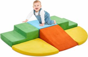 Escaladores Internos e Estruturas de Brincar |   6 Peças de Brinquedos de Escalada para Crianças, Conjunto de Atividades de Blocos de Espuma Macia para Escalar e Engatinhar, Blocos de Escalada para Ginásio de Brincar em Espuma, Brinquedos de Escalada para Bebês em Ambiente Interno, Brinquedos de Espuma Macia para Crianças Engatinhando e Deslizando. Escaladores Internos e Estruturas de Brincar Escaladores Internos e Estruturas de Brincar