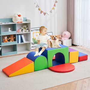 Escaladores Internos e Estruturas de Brincar |   Blocos de Escalada em Espuma para Crianças Pequenas – 7/10 Peças de Brinquedos de Escalada para Crianças de 1 a 3 Anos – Conjunto de Brincadeiras em Espuma com Túnel – Brinquedos de Escalada para Bebês e Crianças Pequenas – Ginásio de Brincadeiras Interno em Espuma (7 Peças-2) Escaladores Internos e Estruturas de Brincar Escaladores Internos e Estruturas de Brincar