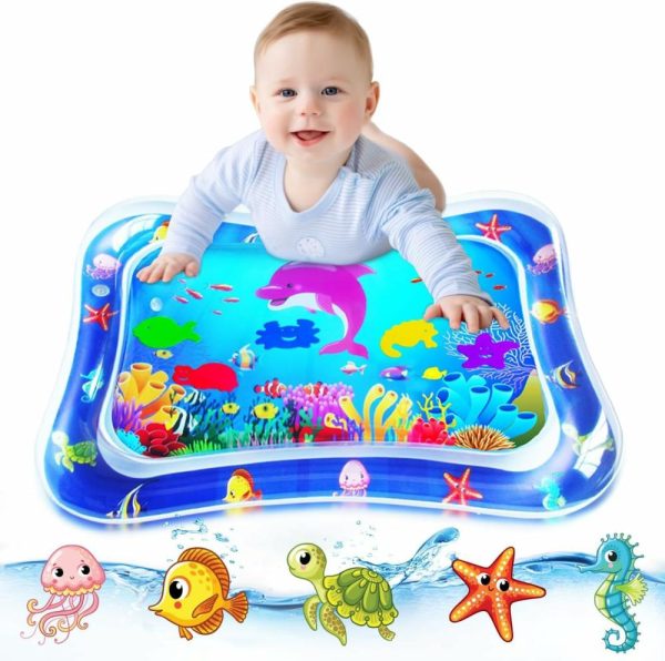 Escaladores Internos e Estruturas de Brincar |   Tapete Aquático para Tummy Time do Bebê: Brinquedo Infantil para Bebês, Tapete de Atividades Inflável, Tapete Sensorial para Brincar, Tapete Pequeno para Barriga de Bebê, Ideal para Meninos e Meninas Recém-Nascidos de 3 a 12 Meses, Diversão para Crianças, Jogo de Natal. Escaladores Internos e Estruturas de Brincar Escaladores Internos e Estruturas de Brincar