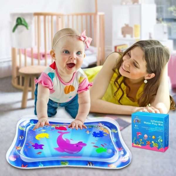 Escaladores Internos e Estruturas de Brincar |   Tapete Aquático para Tummy Time do Bebê: Brinquedo Infantil para Bebês, Tapete de Atividades Inflável, Tapete Sensorial para Brincar, Tapete Pequeno para Barriga de Bebê, Ideal para Meninos e Meninas Recém-Nascidos de 3 a 12 Meses, Diversão para Crianças, Jogo de Natal. Escaladores Internos e Estruturas de Brincar Escaladores Internos e Estruturas de Brincar