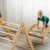 Escaladores Internos e Estruturas de Brincar |   Triângulo Pikler 4 em 1 – Ginásio Montessori Dobrável com Rampa – Brinquedos de Escalada Internos para Crianças – Triângulo de Escalada para Crianças Pequenas – Estrutura de Aprendizado Waldorf – Escorregador Natural Escaladores Internos e Estruturas de Brincar Escaladores Internos e Estruturas de Brincar