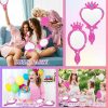 Espelhos |   20 Peças Espelho Inquebrável para Crianças DIY Decore Seu Próprio Espelho de Princesa Espelhos de Sereia Espelhos de Espuma para Artesanato Decorações de Festa de Princesa (Rosa) Espelhos Espelhos