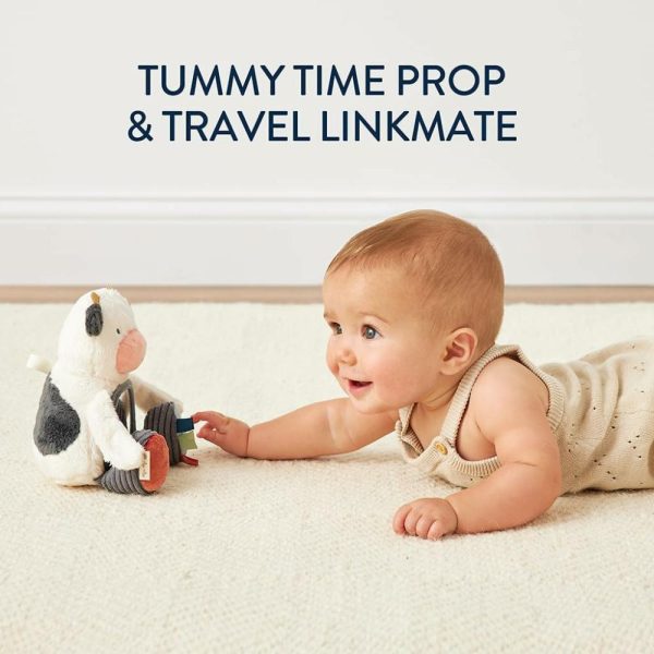 Espelhos |   Brinquedo Sensorial de Tummy Time com Espelho – Apresenta Sons de Amassar e Tilintar, Múltiplas Texturas e Espelho para Autodescoberta, Brinquedo Infantil para Idades a Partir de 0 Meses, Vaca Espelhos Espelhos