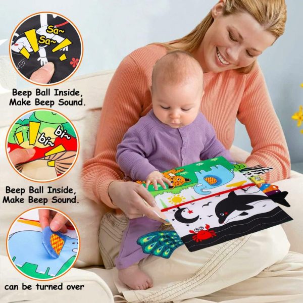 Espelhos |   Espelho de Bebê para Hora da Barriga com Livro de Tecido Crocante para Bebês de 0 a 3 Meses – Brinquedo Sensorial de Alto Contraste para Recém-Nascidos de 3 a 6 Meses – Brinquedo Preto e Branco para Bebês de 0 a 6, 7 e 9 Meses – Presentes para Chá de Bebê de 6 a 12 Meses Espelhos Espelhos