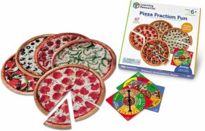 Jogos de Tabuleiro |   Jogo Divertido de Frações de Pizza – 13 Pizzas de Frações – Jogo de 67 Peças – Idade 6+ Jogos de Tabuleiro Jogos de Tabuleiro